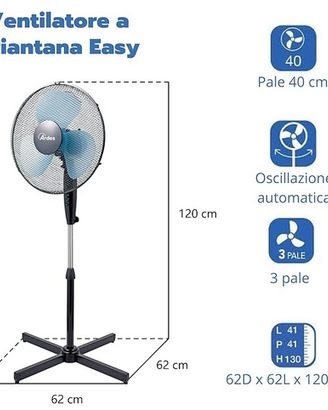 ARDES AR5EA40P Ventilatore a Piantana 40 cm