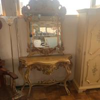 console con specchio stile veneziano