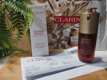 clarins double serum face nuovo originale 
