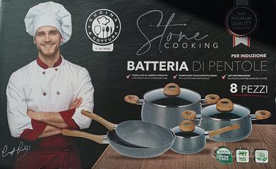 Batteria di pentole antiaderenti per induzione 