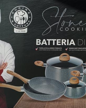 Batteria di pentole antiaderenti per induzione 