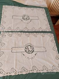 tende o copri cuscini in cotone ricamato 