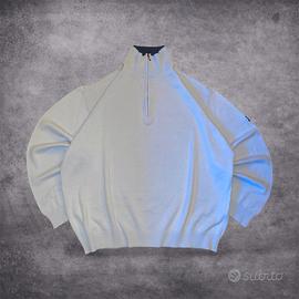 Maglione Navigare quarter zip XXL ciano vintage