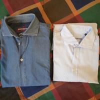 Set camicia bastoncino made in Italy blu denim  M