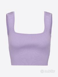 canottiera, maniche corte, viola