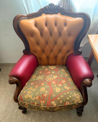 Poltrona elegante stilo classico barocco