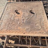 piastra ghisa '800. scena campestre