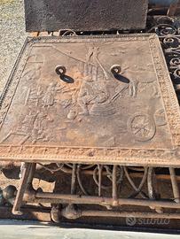 piastra ghisa '800. scena campestre