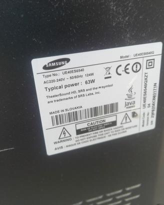 tv Samsung 40" con piede originale 