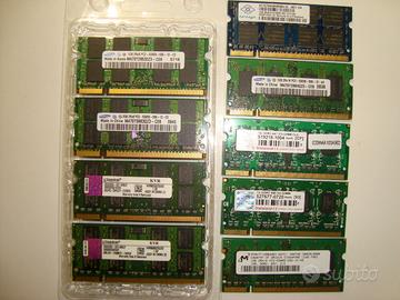 RAM SODIMM DDR2 E DDR3 1&2GB