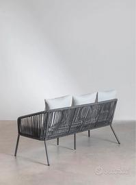 Set da giardino - divano, 2 poltrone e tavolino