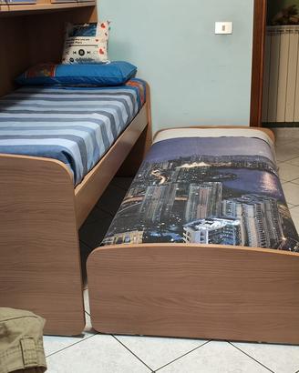 Letto a castello scorrevole