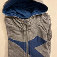 Felpa grigia cappuccio 10 anni