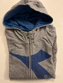 Felpa grigia cappuccio 10 anni