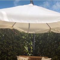 Ombrellone da Terrazza con Base in Metallo-Pietra