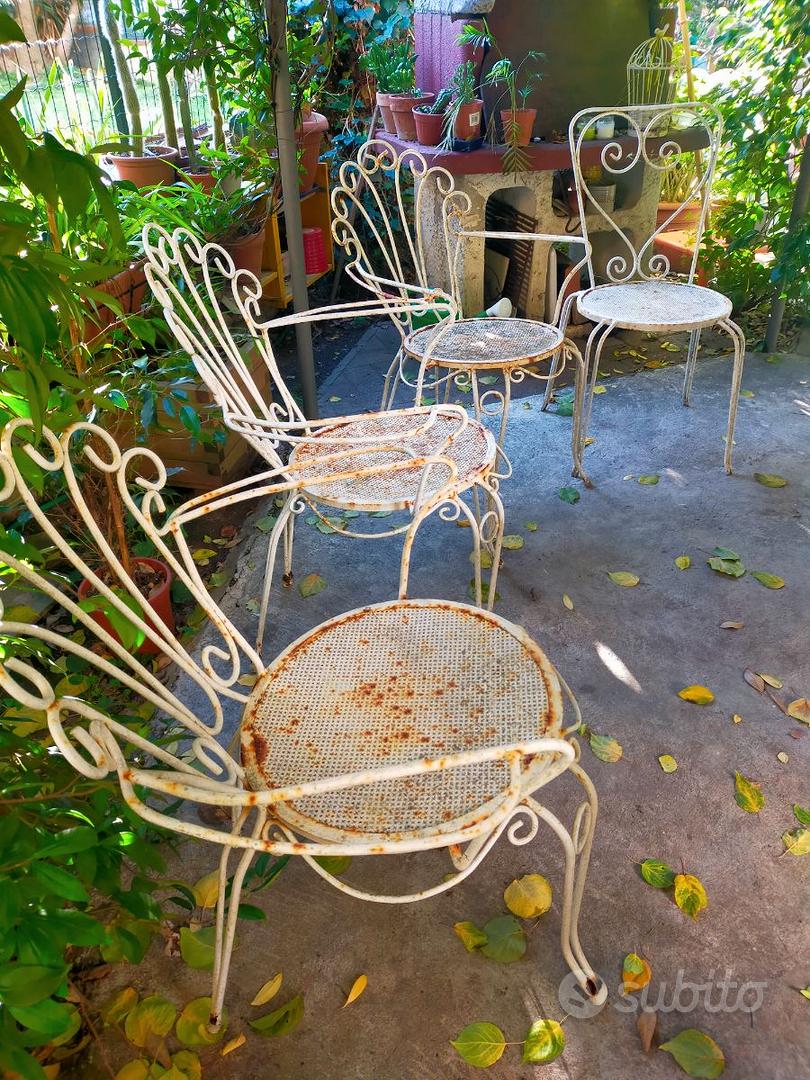 Vecchie Sedie Sedie Ferro Giardino Usate Ferro Battuto Sedie E