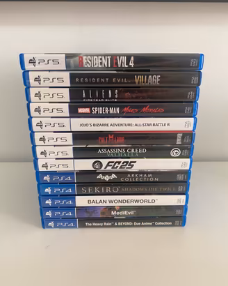GIOCHI PS5 PS4 - RESIDENT EVIL, SEKIRO, SPIDERMAN