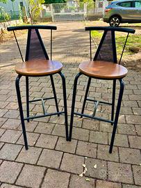 Due sgabelli alti da bar vintage