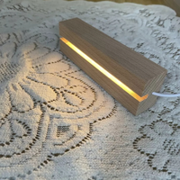 Base legno a led con interruttore USB per lampada