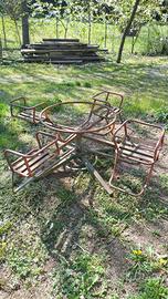 Giostra girevole vintage per bambini 4 posti