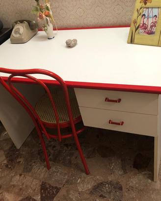 Set di scrivania e sedia vintage