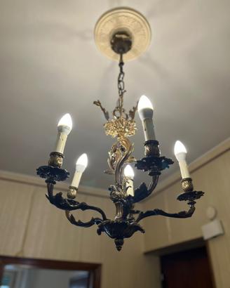 Lampadario in bronzo