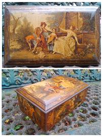 Antica scatola di latta francese primi del 900