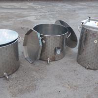 pentole birra 2 tini + fermentatore 150 L. 