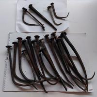 Chiodi antichi quadrati forgiati a mano cm 30 e 15