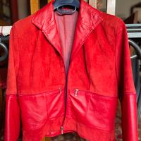 Giacca in pelle rossa
