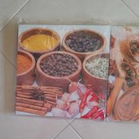 Decorazioni cucina :4 quadretti spezie 