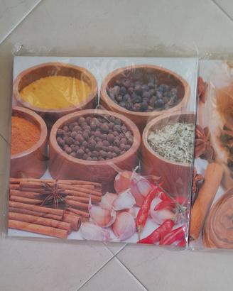 Decorazioni cucina :4 quadretti spezie 