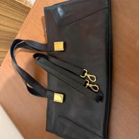 Borsa vintage in pelle nera
