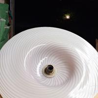 Lampadario in vetro decorato