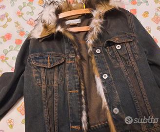 Giacca jeans pelliccia nuovissima