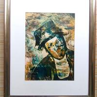 Quadro del 1972 tecnica vernice su carta 30 x45