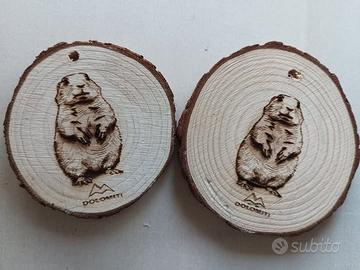 marmotta in legno a fette grezzo 🌲