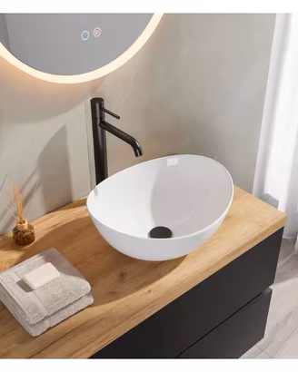 2 x lavabo ovale 40 x 33 ceramica