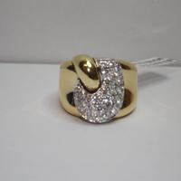 Anello oro 18 kt e brillanti leo pizzo