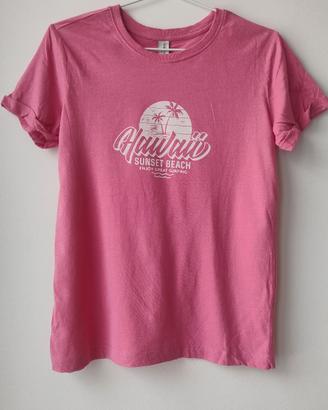 T-shirt in cotone rosa acceso Piazza Italia - M