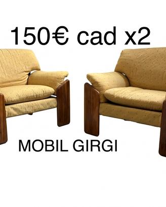 Poltrone originali design vintage modernariato