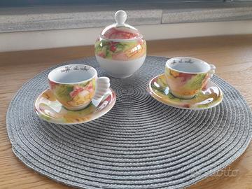 2 tazzine caffè + zuccheriera THUN