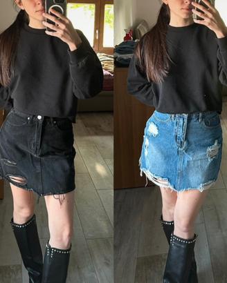 Lotto / Set: 2 gonne jeans, donna