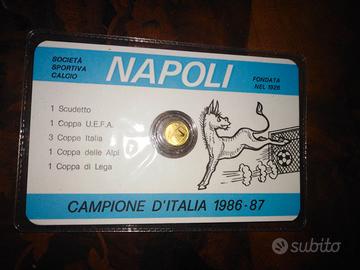Calcio napoli campione d'Italia '86 '87 moneta