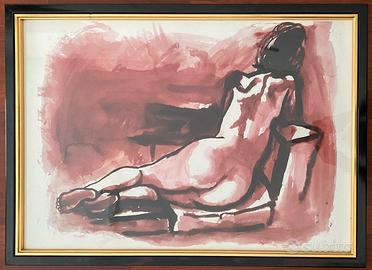 Stampa Renato Guttuso - Nudo 50x70