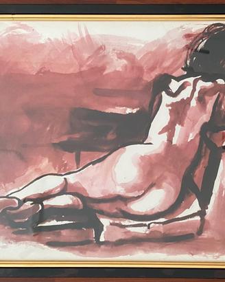 Stampa Renato Guttuso - Nudo 50x70