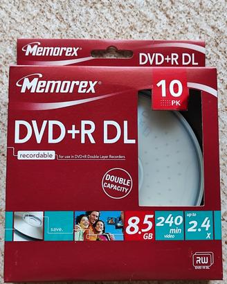 Campana 10 DVD + R DL 8,5gb 2,4x MEMOREX