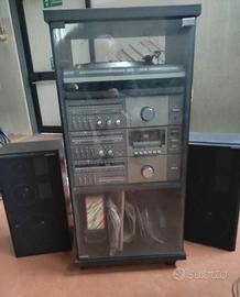 Impianto stereo vintage con mobile Europhon 