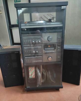 Impianto stereo vintage con mobile Europhon 