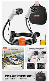 Cavo Ricarica 5m Trifase 11KW tipo 2